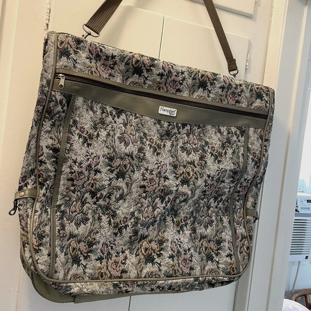 Vintage Floral Tapestry Garment Bag By Hampshire